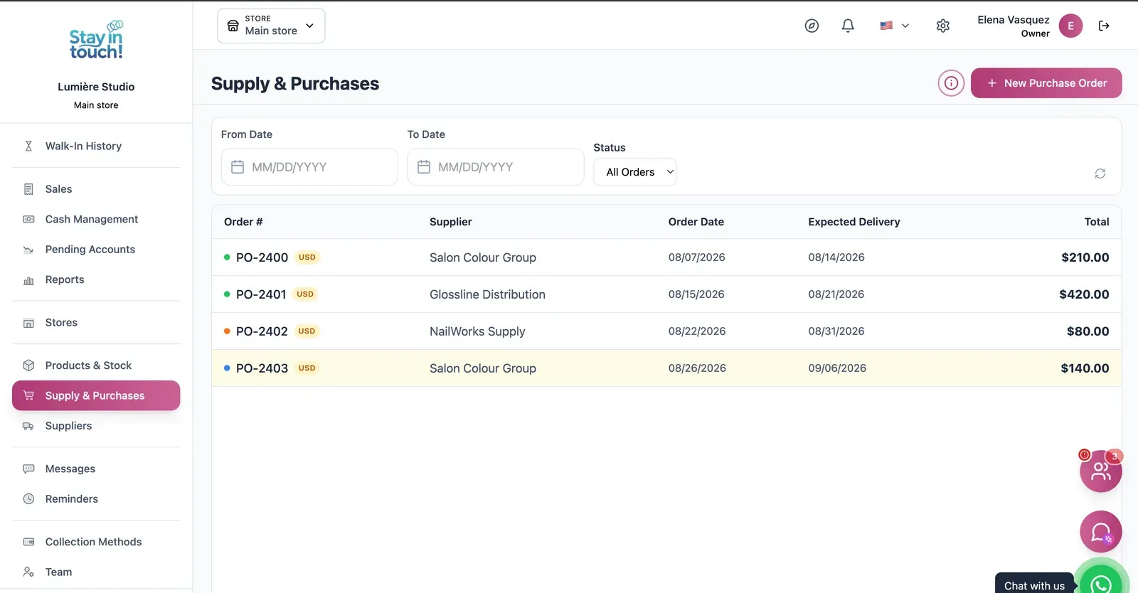 Purchase Orders