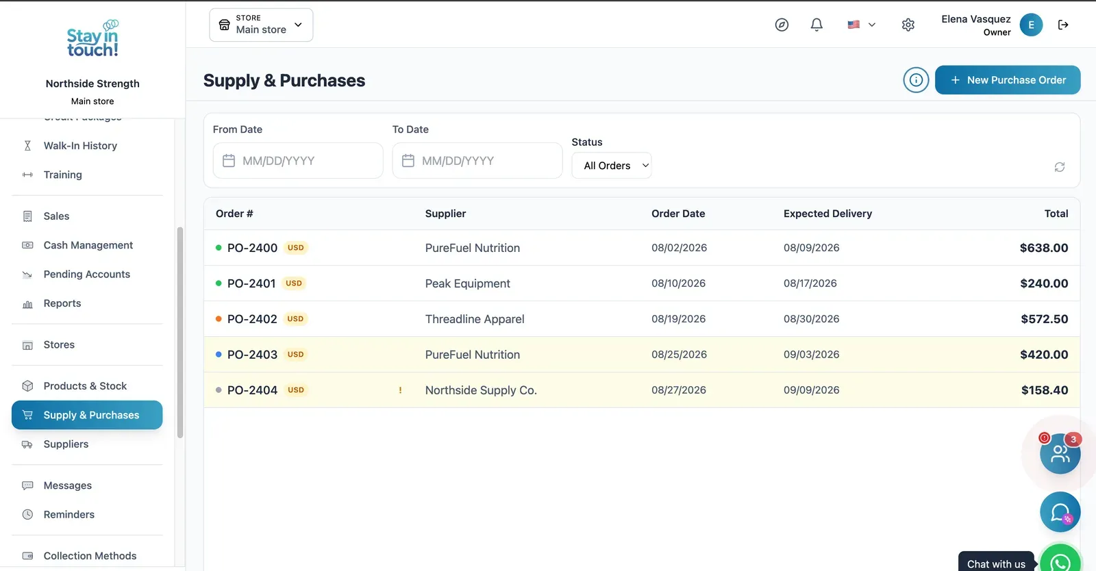 Purchase Orders