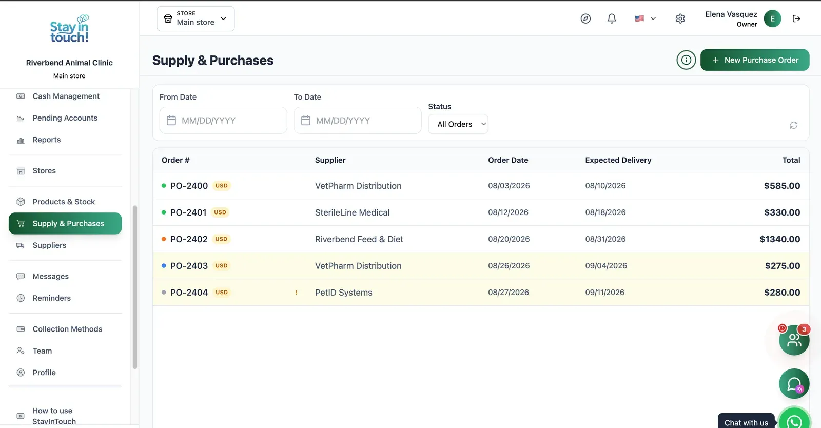 Purchase Orders