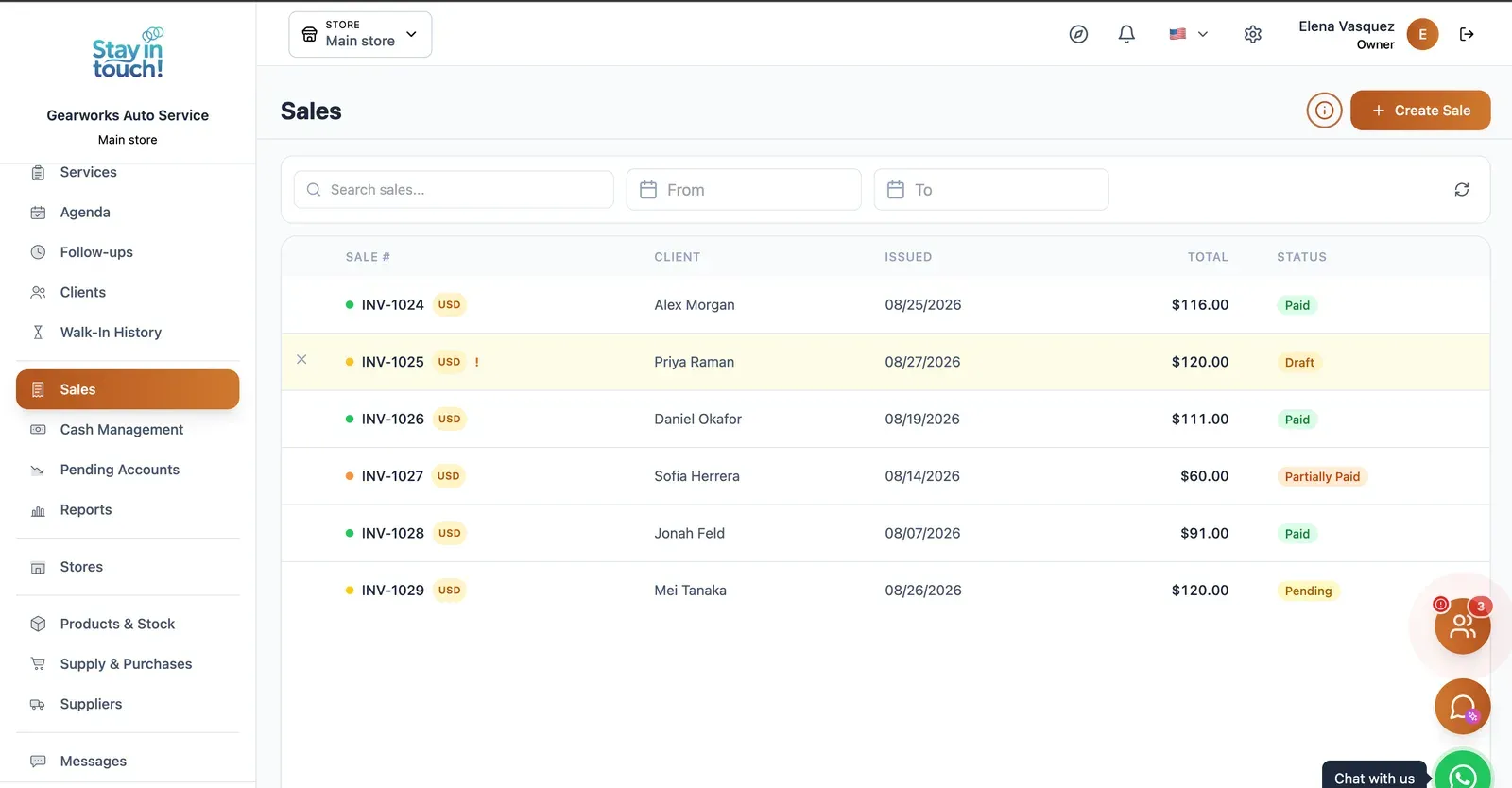 Sales & Invoices