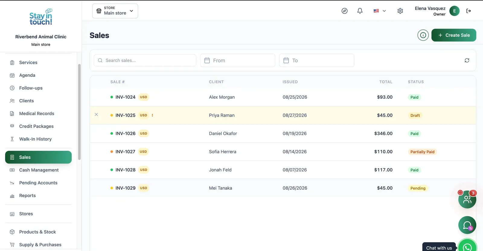 Sales & Invoices