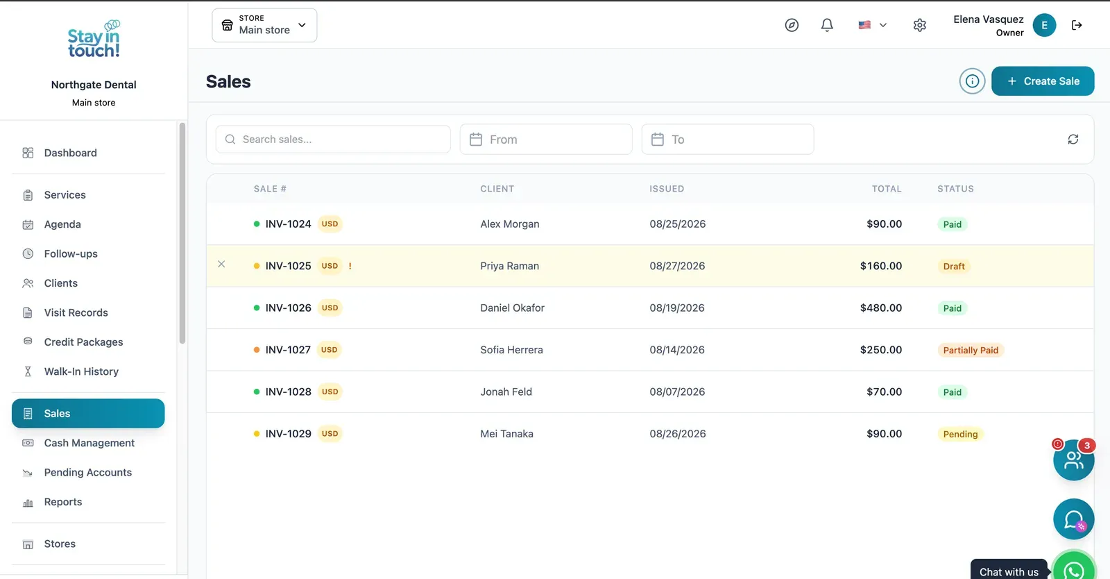 Sales & Invoices