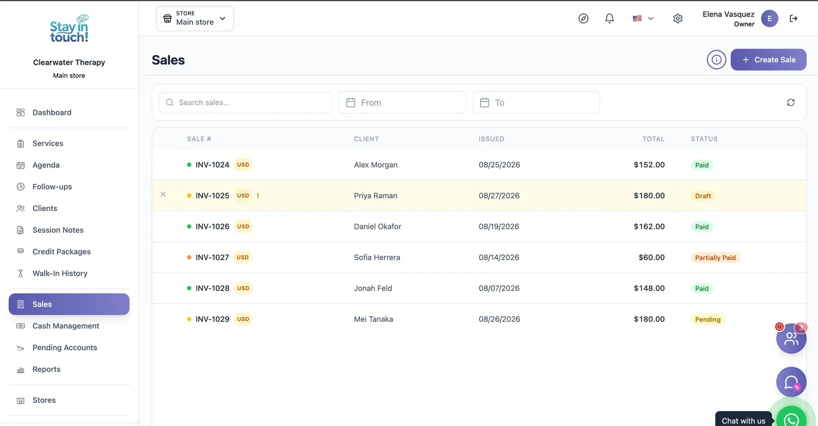 Sales & Invoices