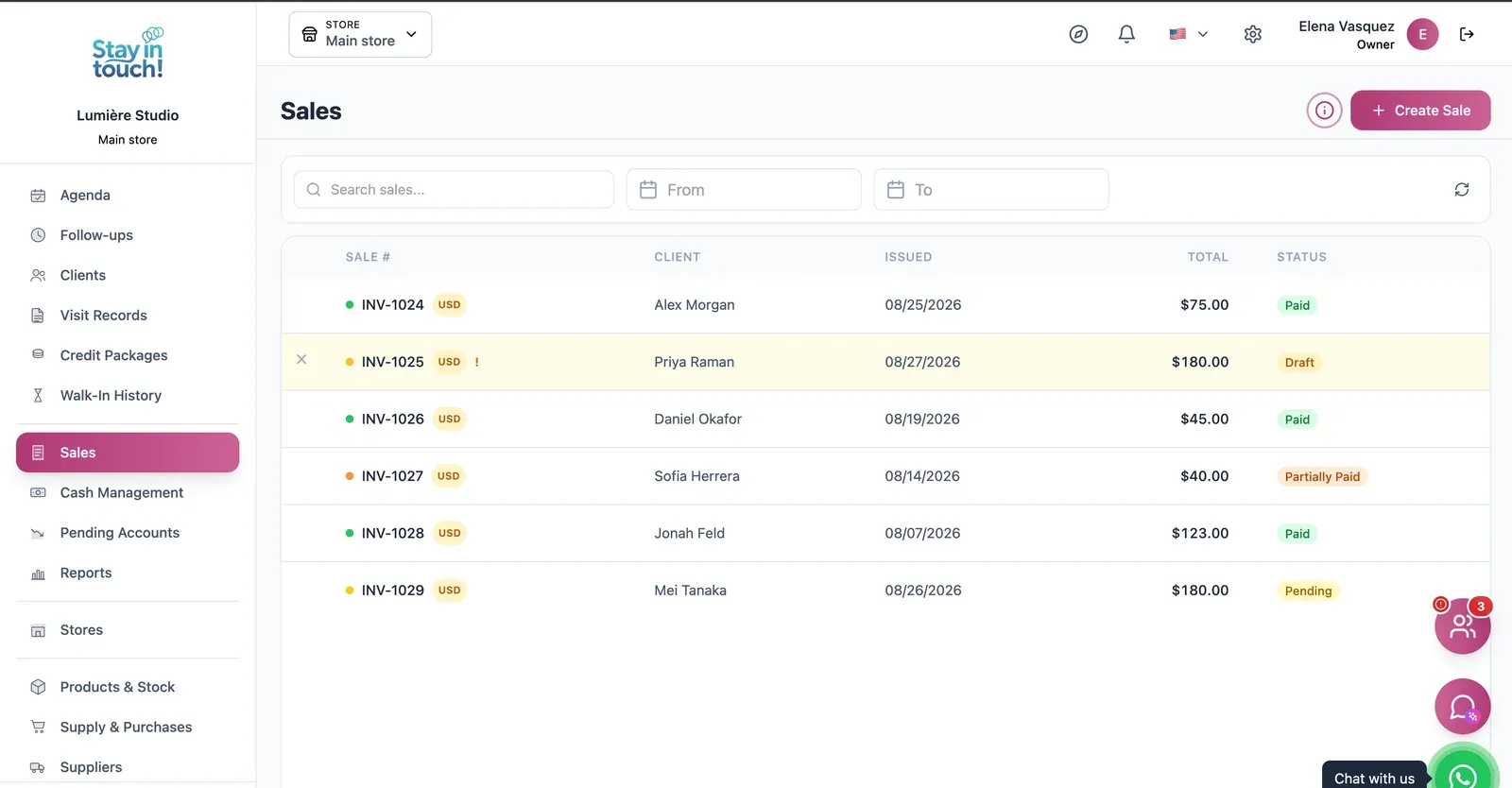 Sales & Invoices